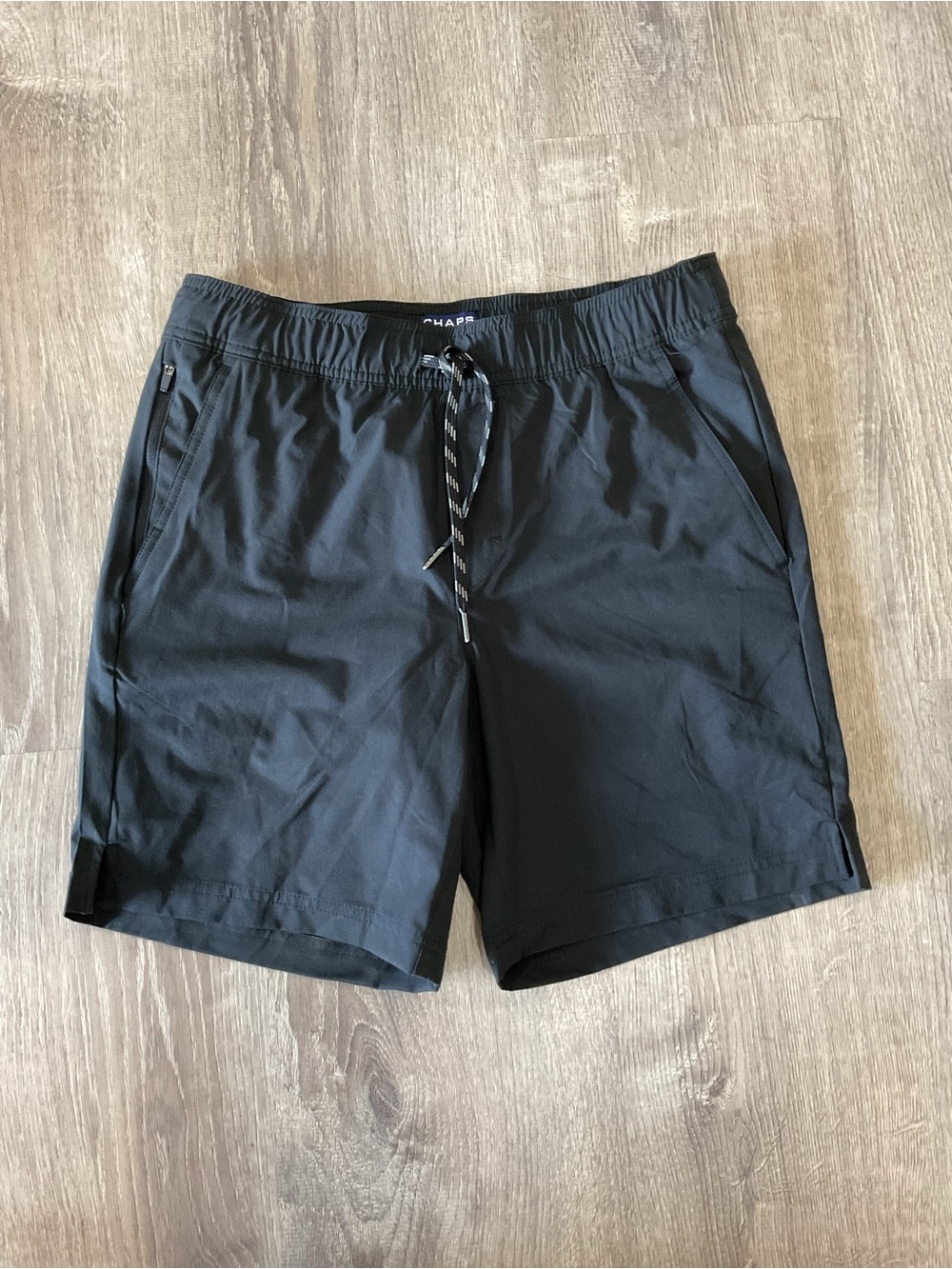 Chaps Black Athletic Drawstring Shorts